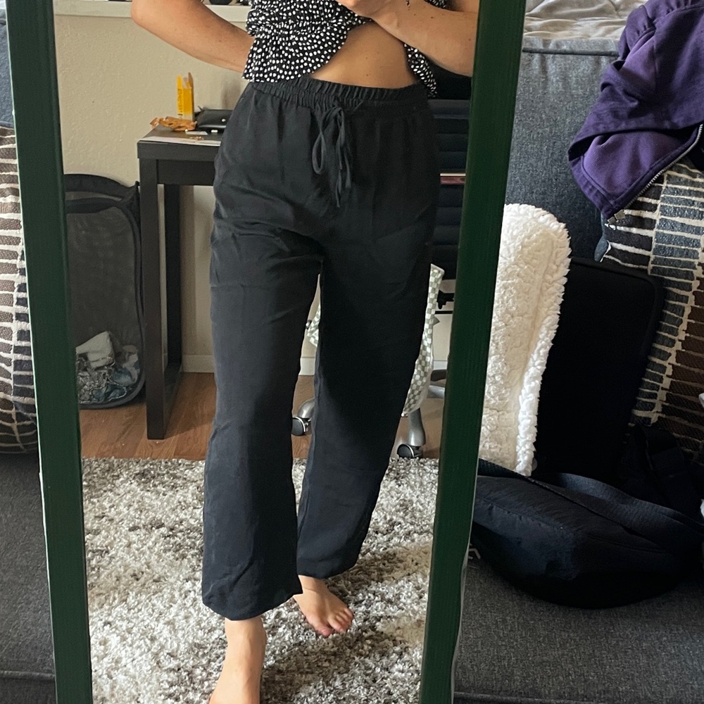 Black flowy pants